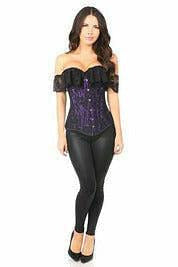 Lavish Purple Lace Off-The-Shoulder Corset-Daisy Corsets