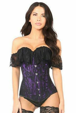 Lavish Purple Lace Off-The-Shoulder Corset-Daisy Corsets