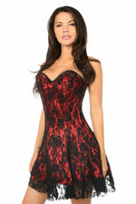 Lavish Red Lace Corset Dress-Daisy Corsets