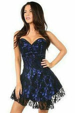 Lavish Blue Lace Corset Dress-Daisy Corsets