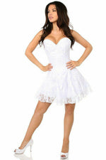 Lavish White Lace Corset Dress-Daisy Corsets