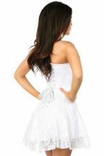 Lavish White Lace Corset Dress-Daisy Corsets