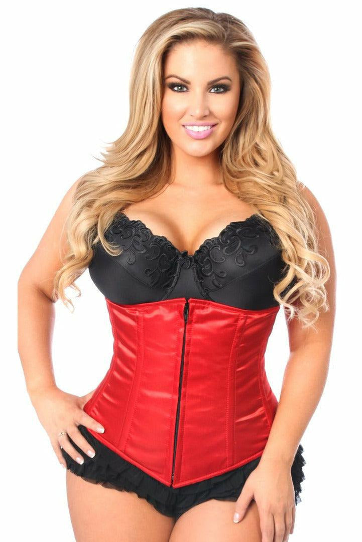 Lavish Red Underbust Zipper Corset – Unspoken Fashion