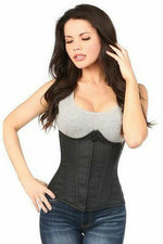 Lavish Black Cotton Underbust Corset-Daisy Corsets