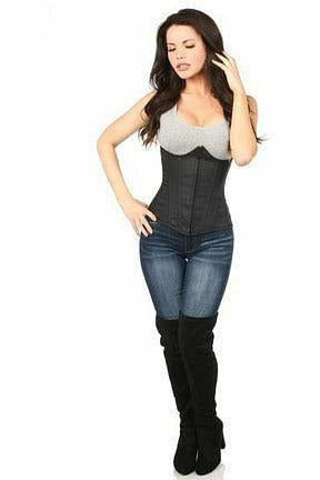 Lavish Black Cotton Underbust Corset-Daisy Corsets