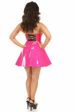 Lavish Pink Patent PVC Underwire Bustier-Daisy Corsets