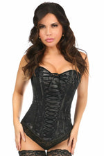 Lavish Black Lace-Up Overbust Corset w/Black Lace-Daisy Corsets