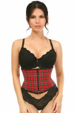 Lavish Red Plaid Mini Cincher-Daisy Corsets