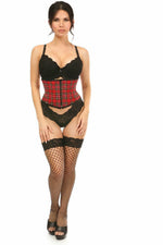 Lavish Red Plaid Mini Cincher-Daisy Corsets