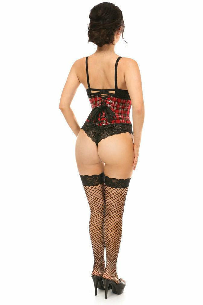 Lavish Red Plaid Mini Cincher-Daisy Corsets