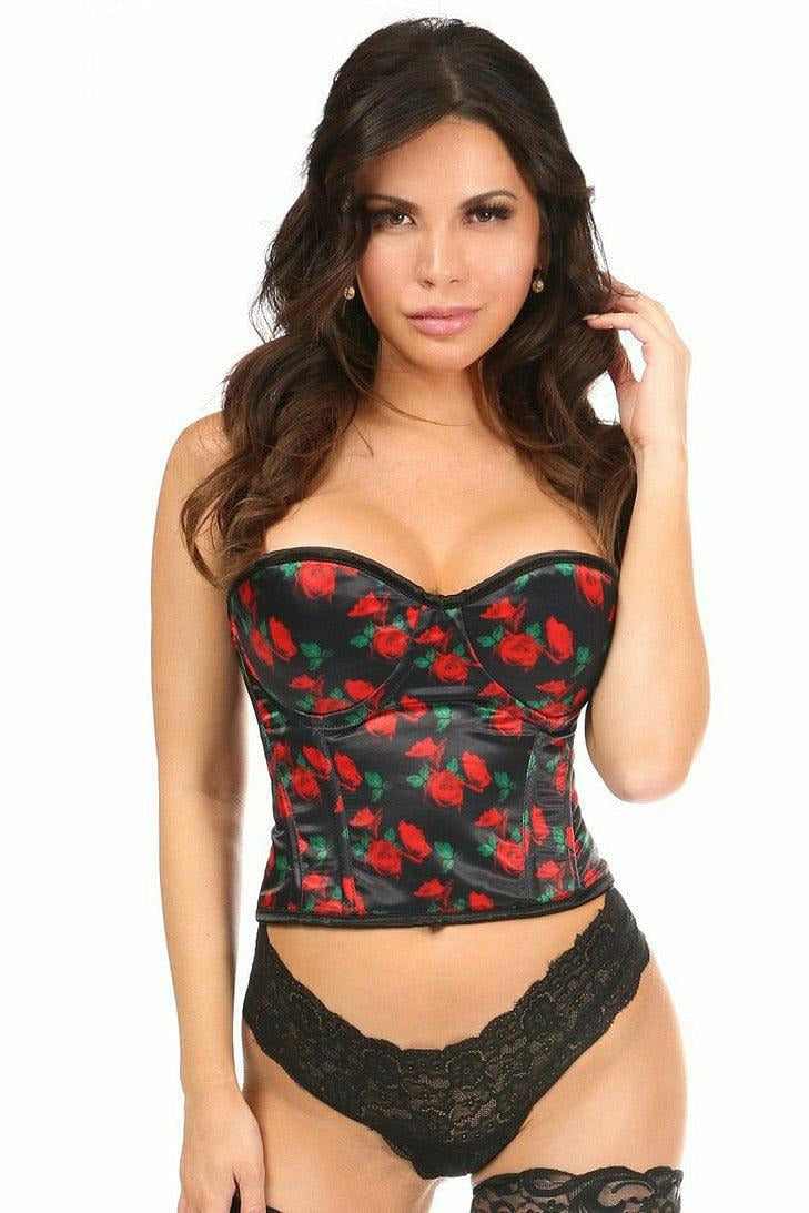 Lavish Rose Floral Underwire Bustier-Daisy Corsets