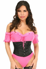 Lavish Black Satin Mini Cincher-Daisy Corsets