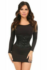 Lavish Black Satin Mini Cincher-Daisy Corsets