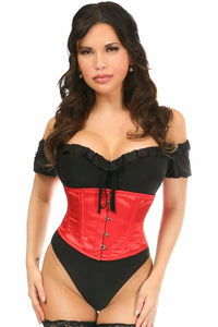 Lavish Red Satin Mini Cincher-Daisy Corsets