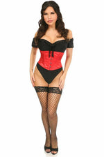 Lavish Red Satin Mini Cincher-Daisy Corsets