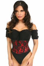 Lavish Red w/Black Lace Overlay Mini Cincher-Daisy Corsets