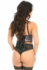 Lavish Pink Plaid Underwire Short Bustier-Daisy Corsets