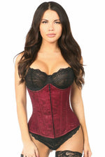 Lavish Wine Lace Underbust Corset-Daisy Corsets