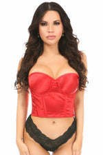 Lavish Red Satin Underwire Bustier-Daisy Corsets