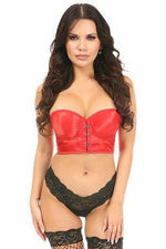 Lavish Red Satin Underwire Short Bustier-Daisy Corsets