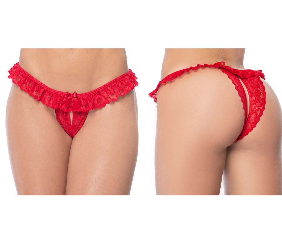 Mapale Lace Peek-A-Boo Panty Color Red