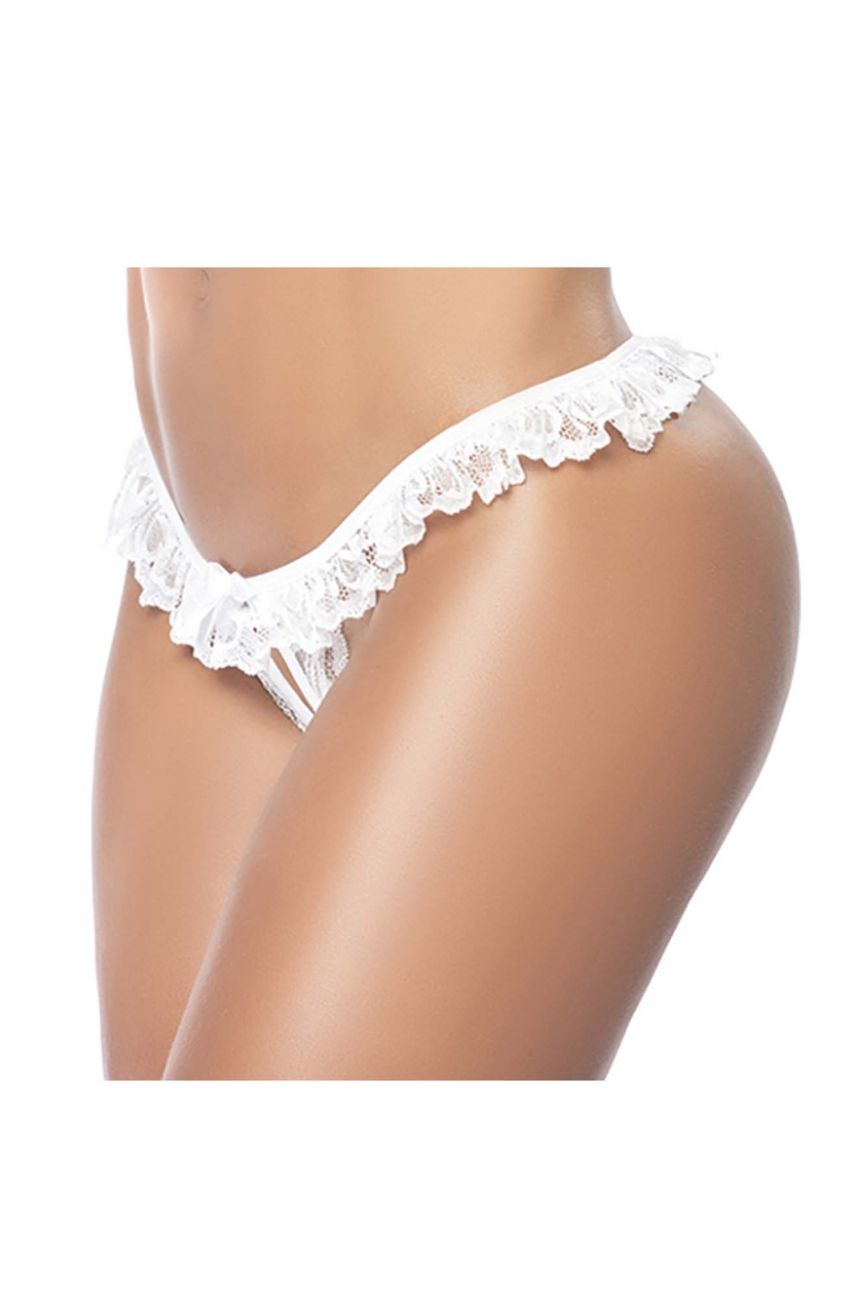 Mapale Lace Peek-A-Boo Panty Color White – Unspoken Fashion