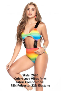 Mapale Bodysuit Color Pixel Rainbow Print – Unspoken Fashion