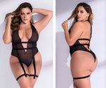 Mapale Curvy Size Bodysuit Color Black-Mapale