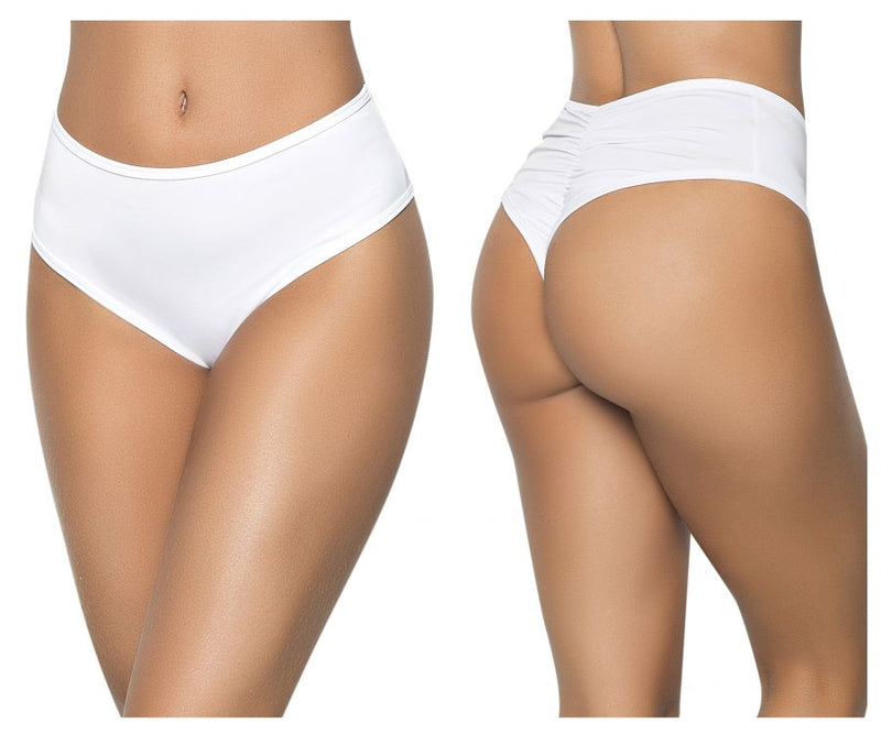 Mapale High Waist Ruched Back Panty Color White-Mapale