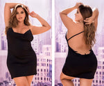 Mapale Curvy Size Dress Color Black-Mapale