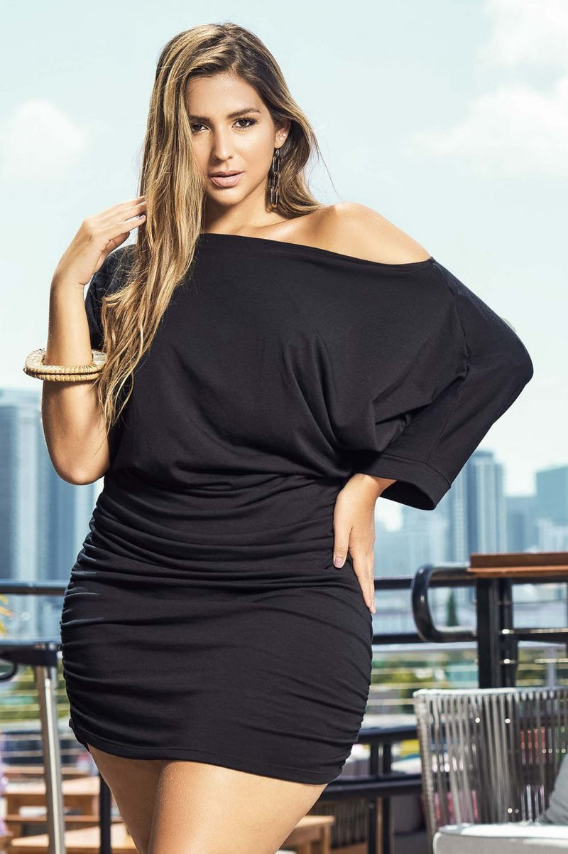 Mapale Curvy Size Dress Color Black-Mapale