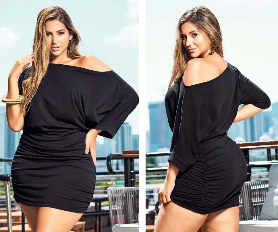 Mapale Curvy Size Dress Color Black-Mapale