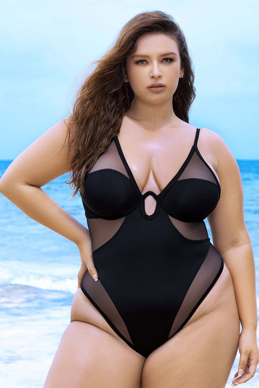 Mapale Curvy Size Underwired One Piece Swimsuit Color Black – Unspoken  Fashion