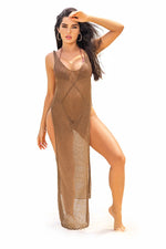 Mapale Cover up Dress Color Taupe-Mapale