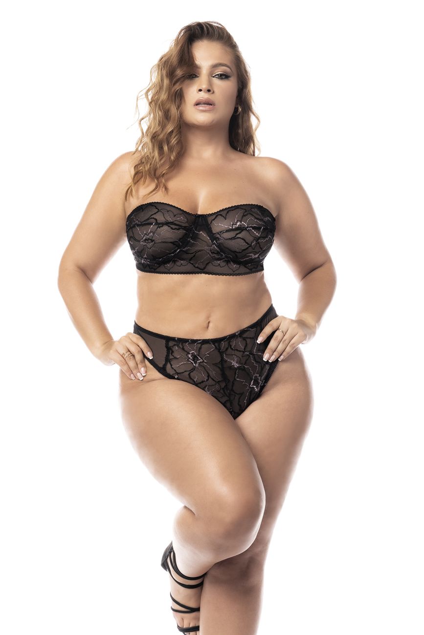 Mapale Curvy Size Two Piece Lingerie Set Color White – Unspoken