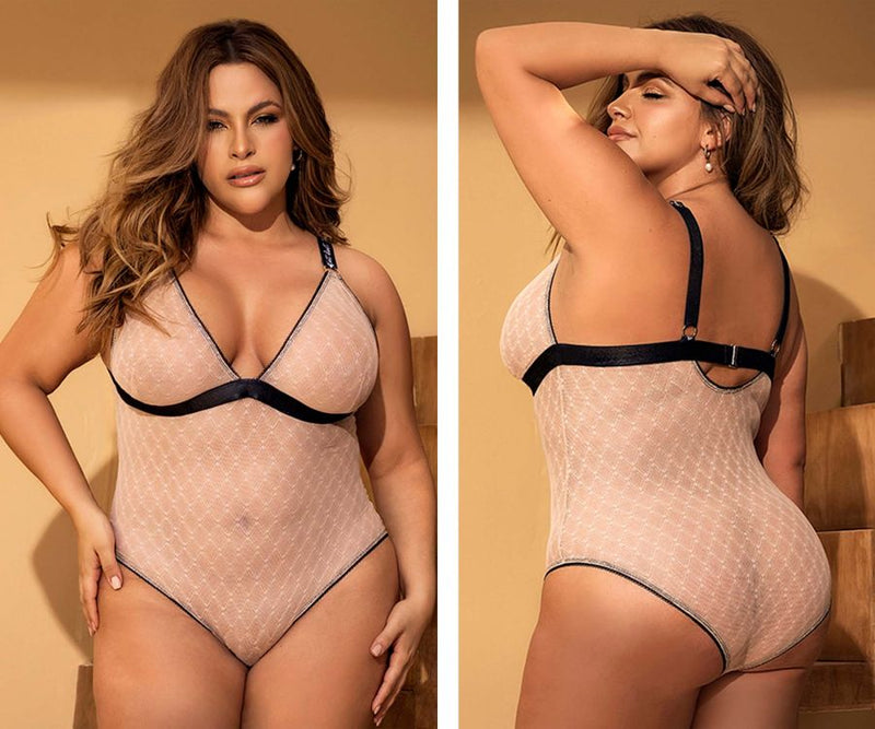 Mapale Curvy Size Bodysuit Color Nude-Black-Mapale