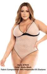 Mapale Curvy Size Bodysuit Color Nude-Black-Mapale