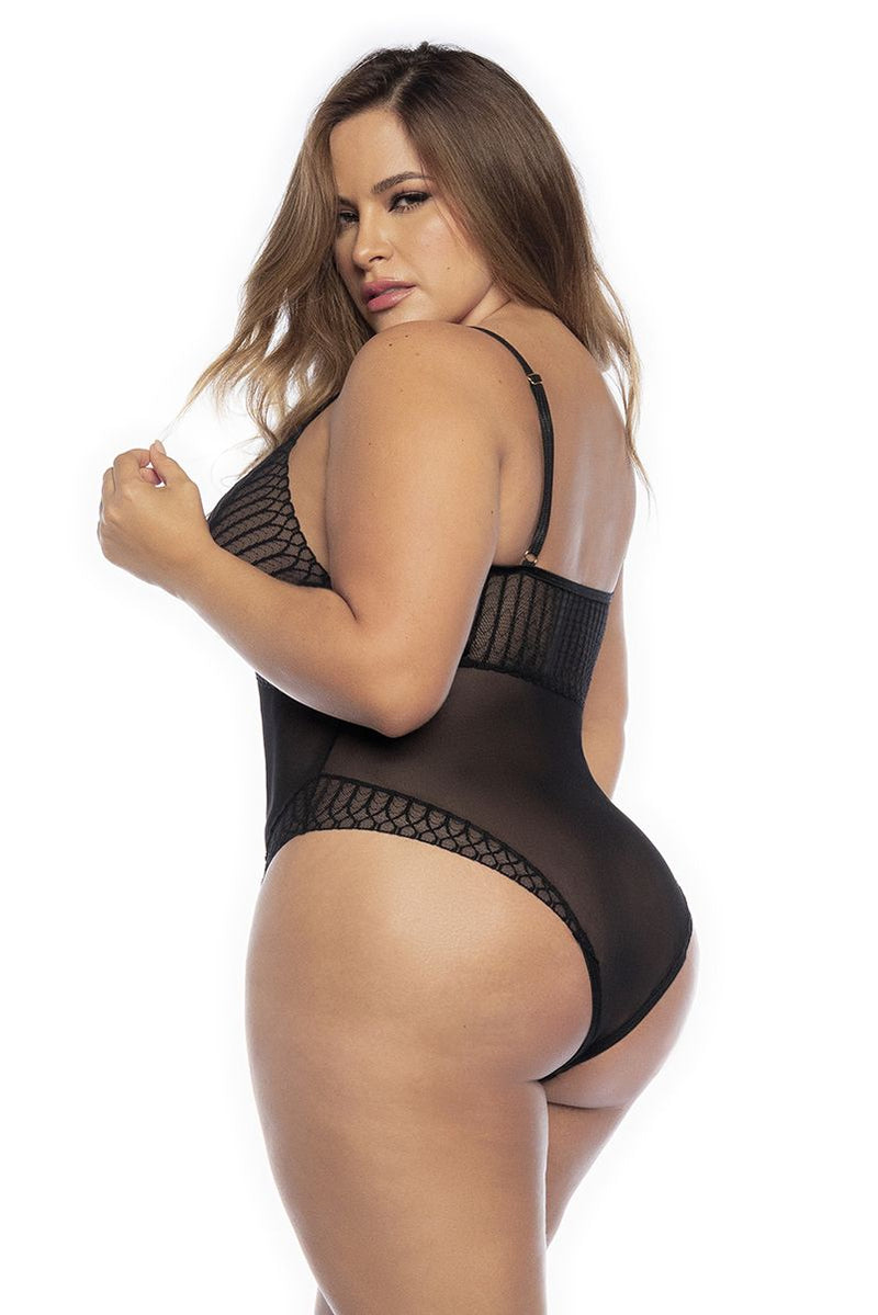 Mapale Curvy Size Bodysuit Color Black-Mapale