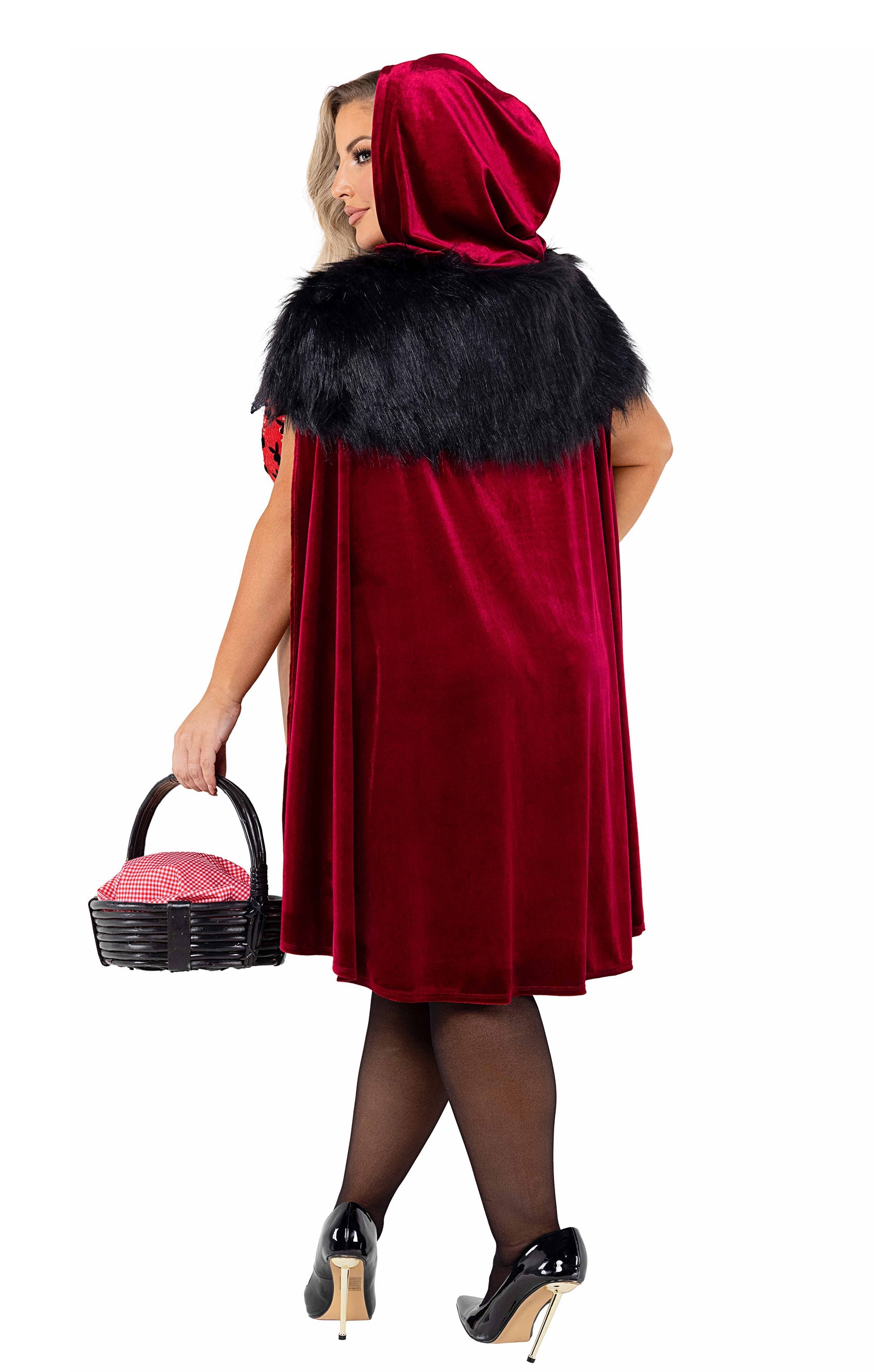 Roma Costume 4 PC Northern Warrior Front Slit Dress with Velvet Shorts  Costume Set Black/Brown - Romantic Blessings