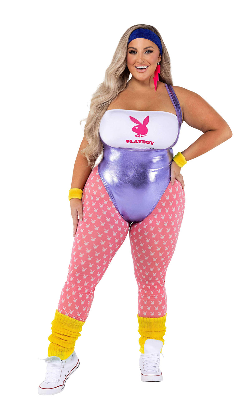 6pc Playboy 80's Fitness Costume-Roma Costume