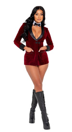 4PC Playboy Smoke Lounge Madam Costume-Roma Costume