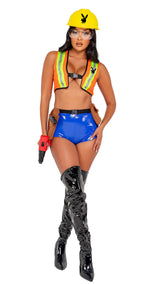 4PC Playboy Construction Cutie Costume-Roma Costume