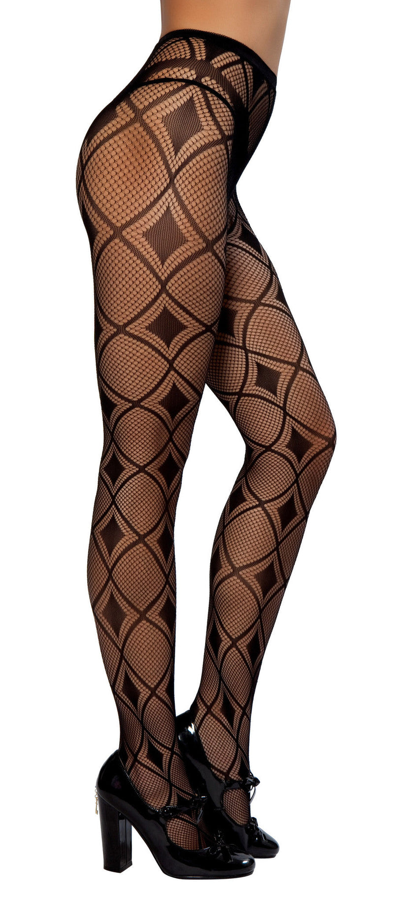 Diamond Print Pantyhose  - Costume Accessory-Roma Costume