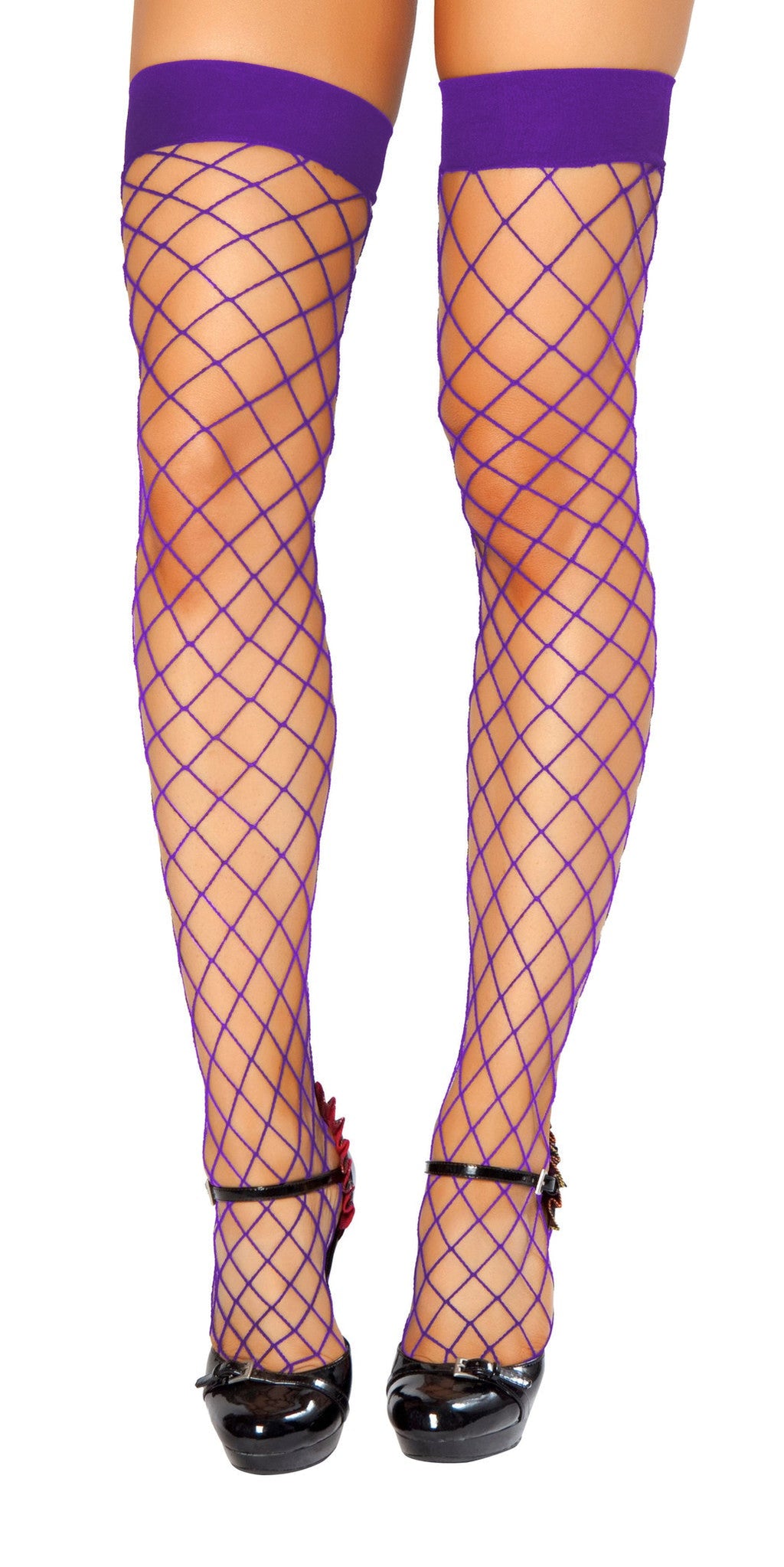 Thigh High Open Fish Net Stockings - Costume Accessory-Roma Costume