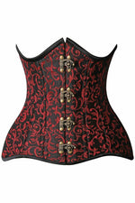 Top Drawer CURVY Brocade Double Steel Boned Under Bust Corset-Daisy Corsets