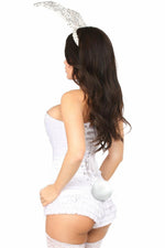 Top Drawer 4 PC White Bunny Corset Costume-Daisy Corsets