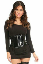 Top Drawer Black Patent Steel Boned Mini Cincher-Daisy Corsets