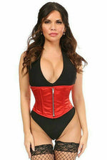 Top Drawer Red Satin Steel Boned Mini Cincher-Daisy Corsets