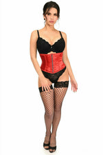 Top Drawer Red Satin Steel Boned Mini Cincher-Daisy Corsets