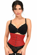 Top Drawer Cherry Bomb Glitter Steel Boned Mini Cincher-Daisy Corsets